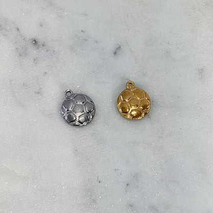 Solid Soccer Ball Charms | Gold or Silver