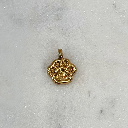 Imprinted Paw Charm | Gold