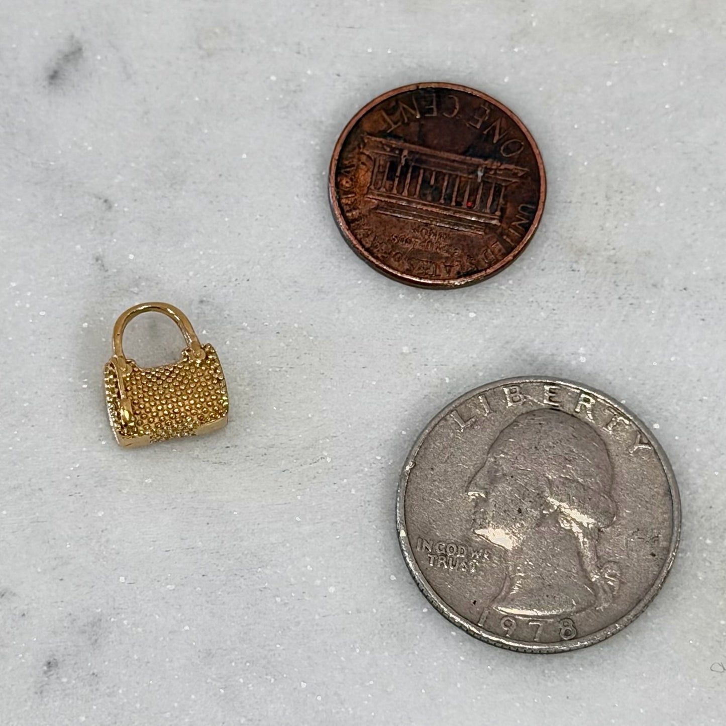 Gold Mini Purse Charm