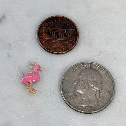 Pink Small Flamingo Charm