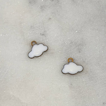 White Mini Cloud Charm