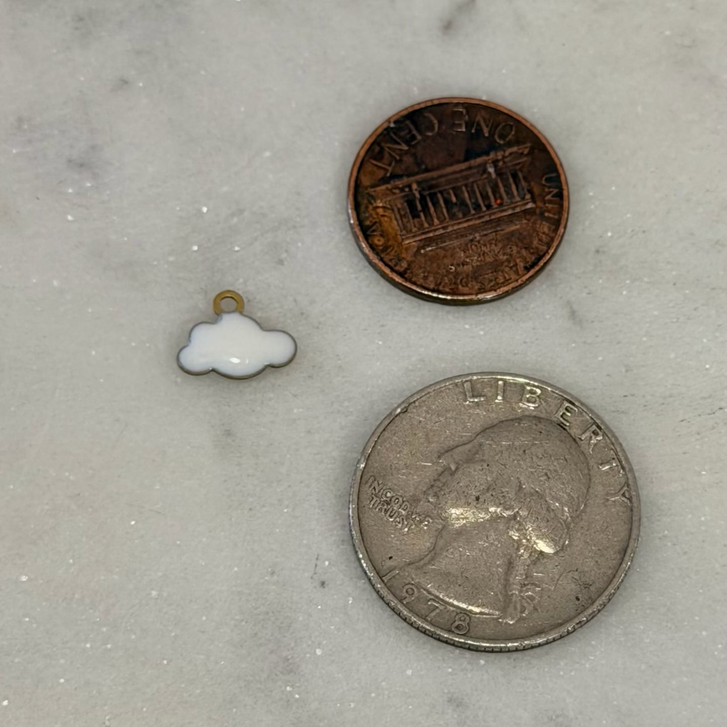 White Mini Cloud Charm