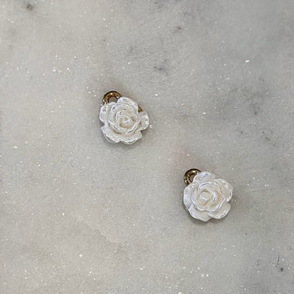 White Rose 3D Flower Charm