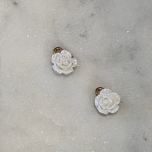 White Rose 3D Flower Charm