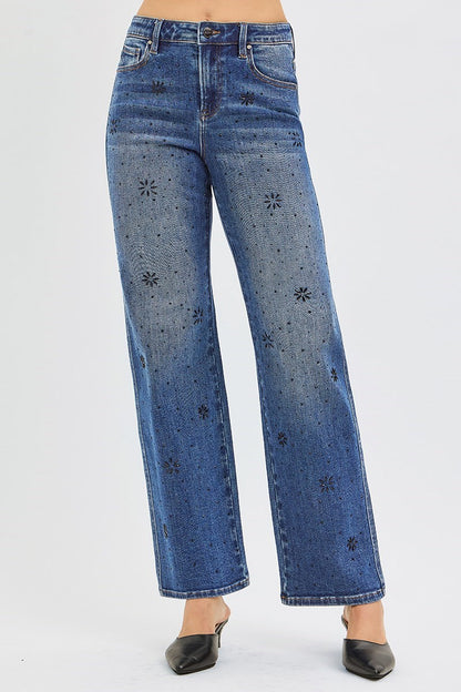 Rhinestone Staightleg Jeans