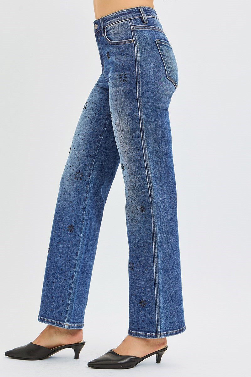 Rhinestone Staightleg Jeans