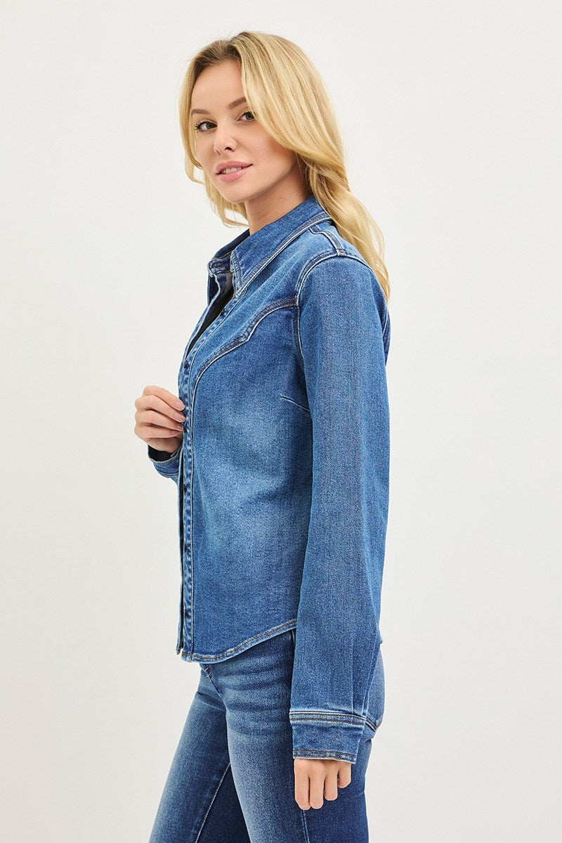 Western Denim Shirt Jacket