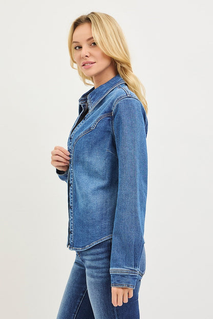 Western Denim Shirt Jacket