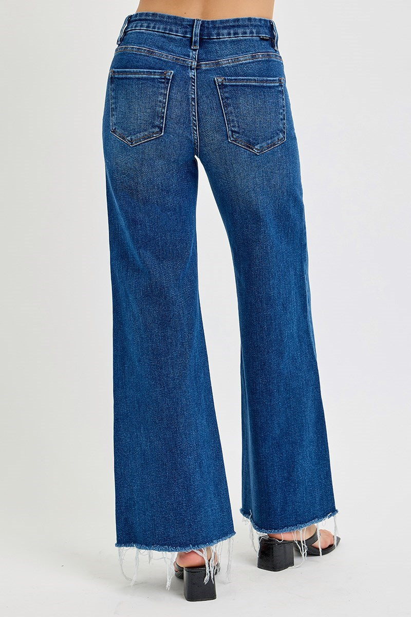 Mid Rise Wide Leg Jeans