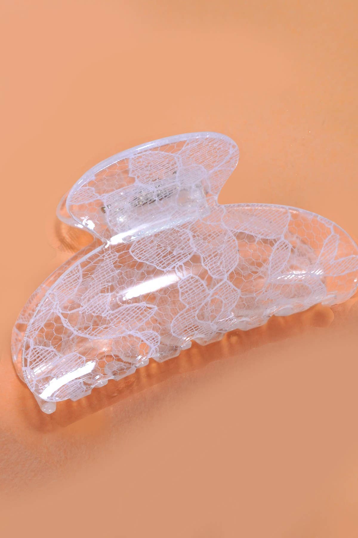 Lace Half Moon Hair Claw Clip
