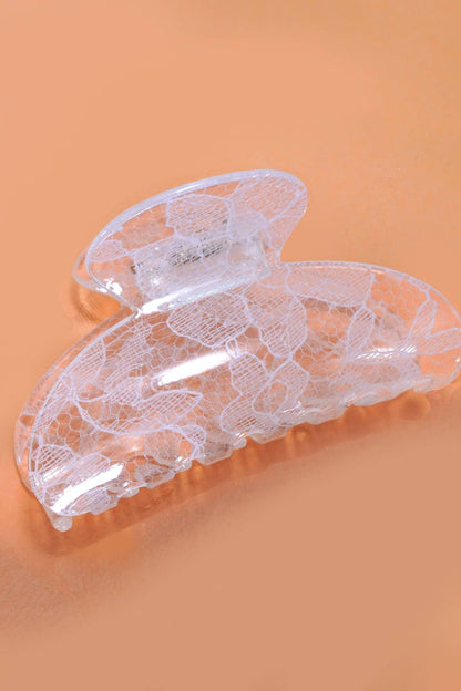 Lace Half Moon Hair Claw Clip