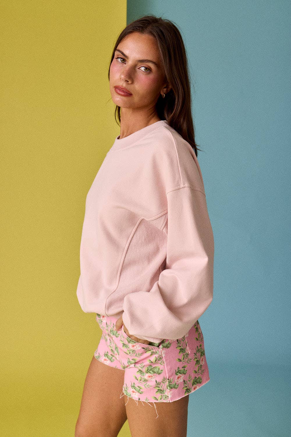 Relaxed Light Pink Crewneck