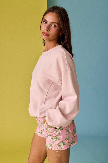 Relaxed Light Pink Crewneck