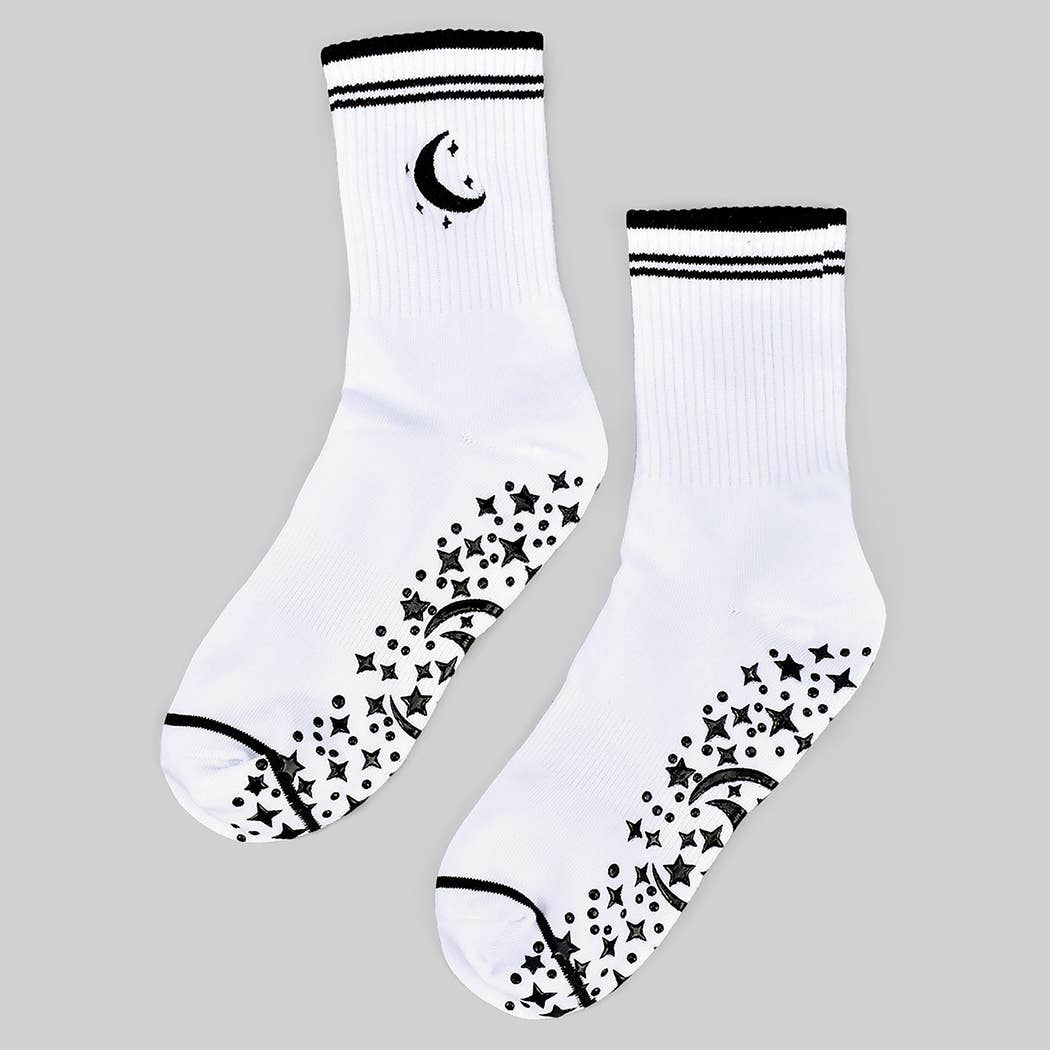 Moon and Star Yoga Pilates Grip Socks (2 colors)