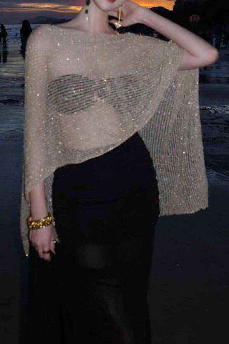 Elegant Mesh Beach Cover-Up