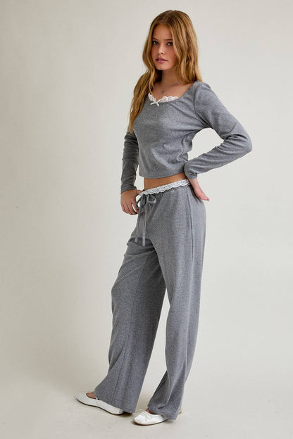 Lace Trim PJ Pants