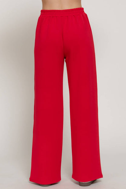 Soft Modal Scuba Side Panels Pants - (Navy or Red)
