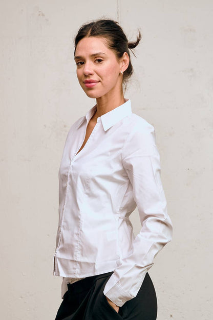 Slim White Button Down Shirt