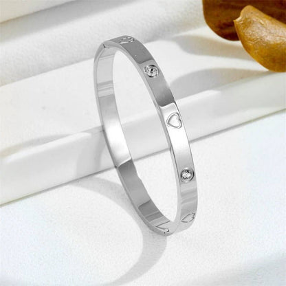 18K Non-Tarnish Waterproof Bangle | Silver Or Gold