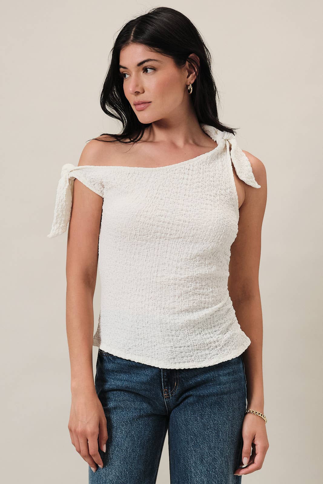 One Shoulder Tie Top