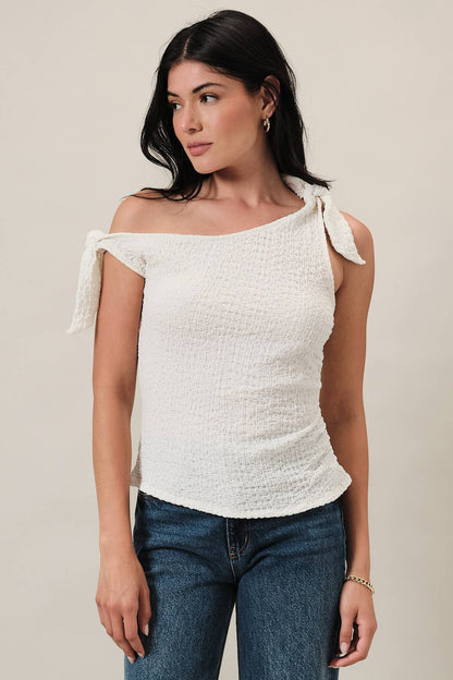 One Shoulder Tie Top