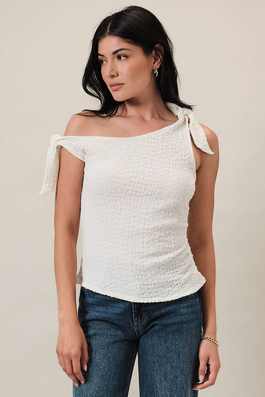 One Shoulder Tie Top