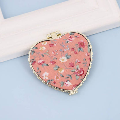 TRAVEL POCKET COMPACT HANDHELD FLORAL MIRROR | 40M103