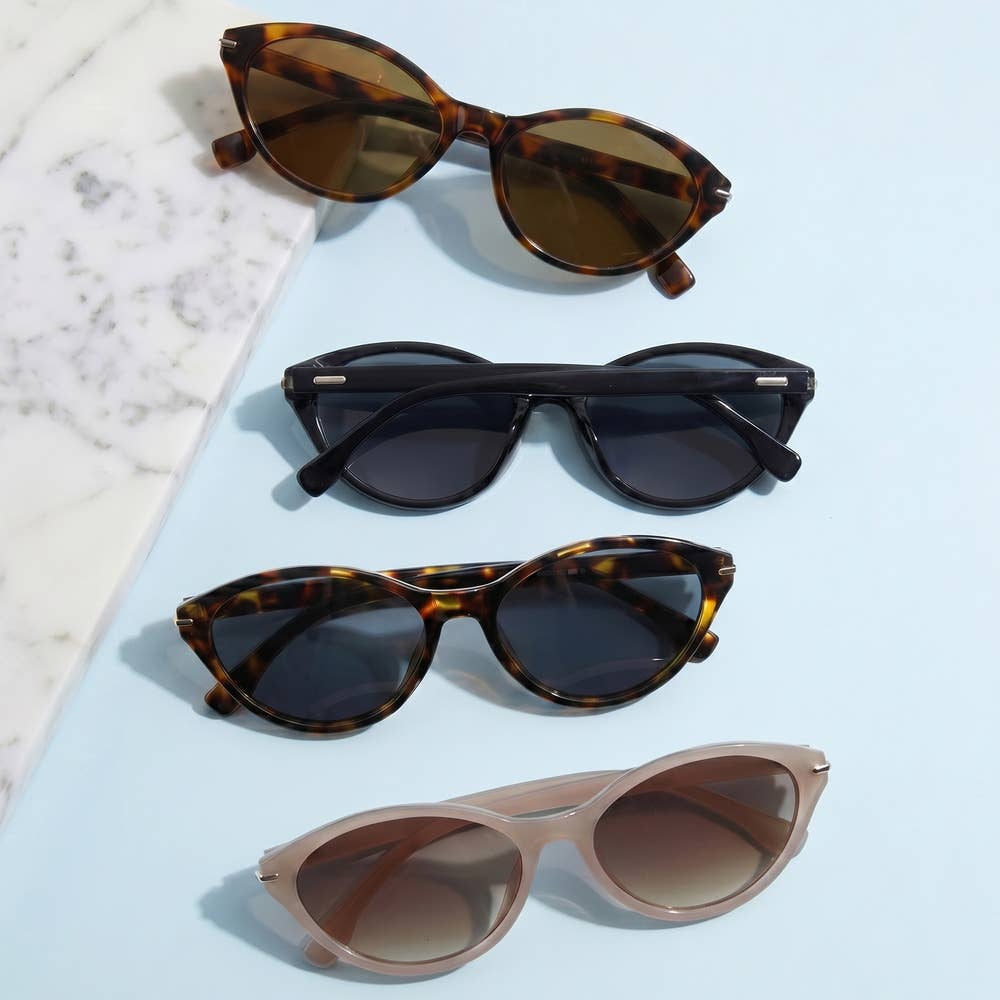 Slim Cat Eye Frame Sunglasses (4 colors)