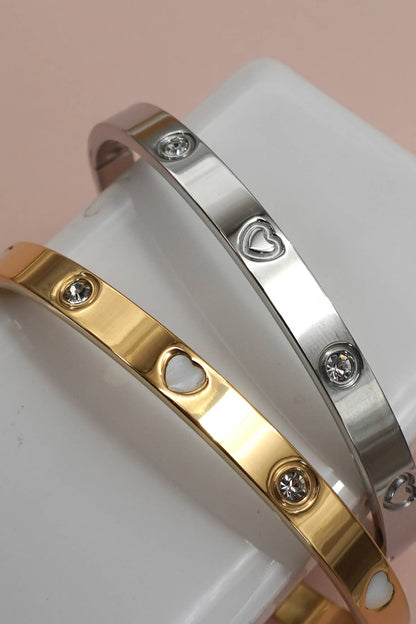 18K Non-Tarnish Waterproof Bangle | Silver Or Gold