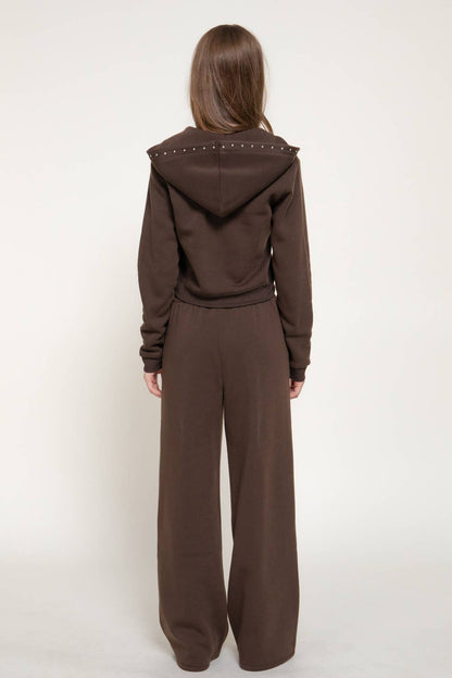 Pocket Stud Pants Inner Fleece Terry