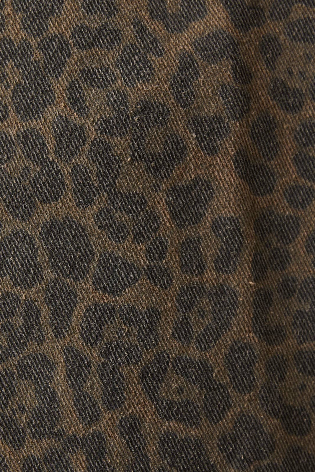 Animal Print Mid Rise Denim Wrap Skort