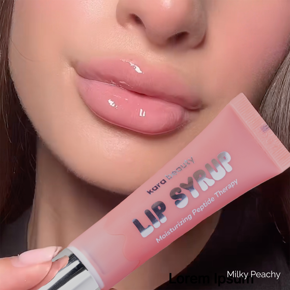 Lip Syrup Peptide Lip Gloss - Milky Peach