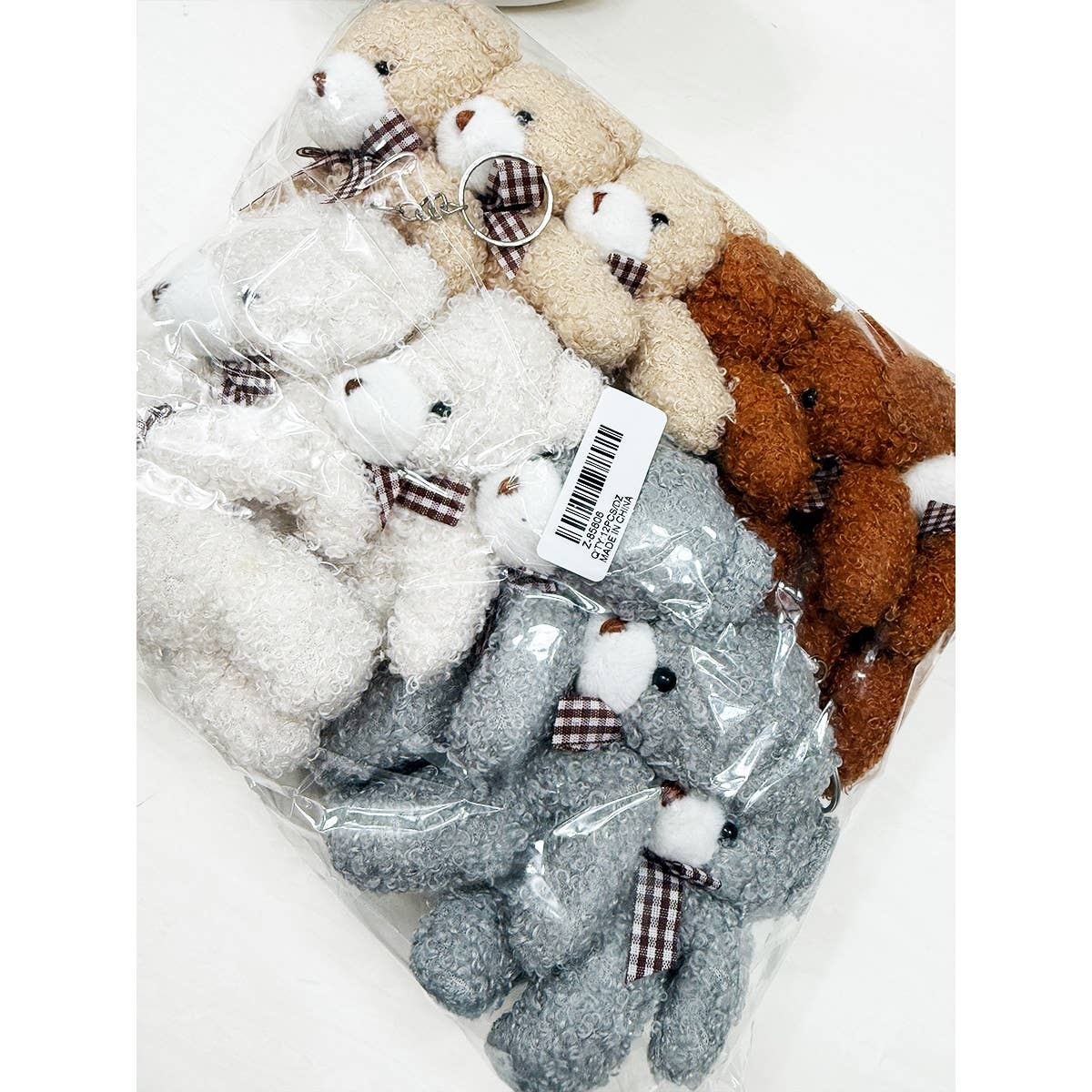 Sweet Plush Bear Charm Keychains