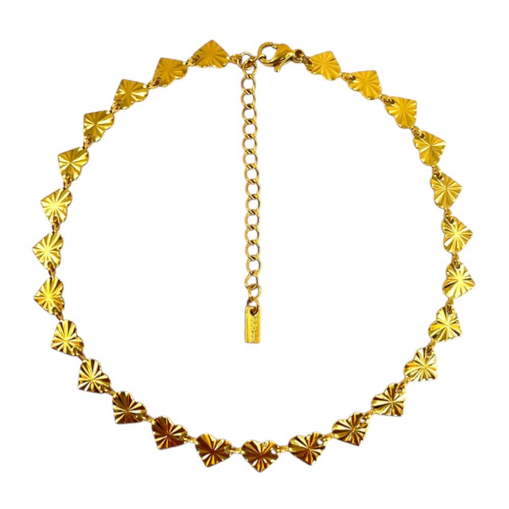 Stainless Steel Heart Link Chain Anklet