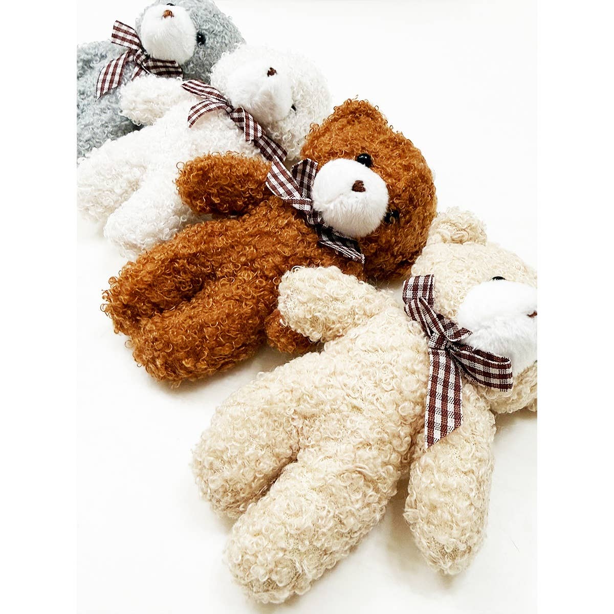 Sweet Plush Bear Charm Keychains