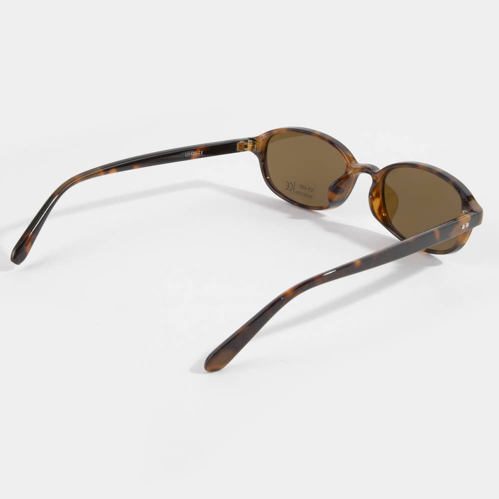 Slim Oval Frame Retro Sunglasses (4 colors)