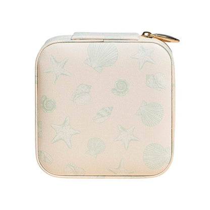 Sealife Pattern Print Portable Square Jewelry Box