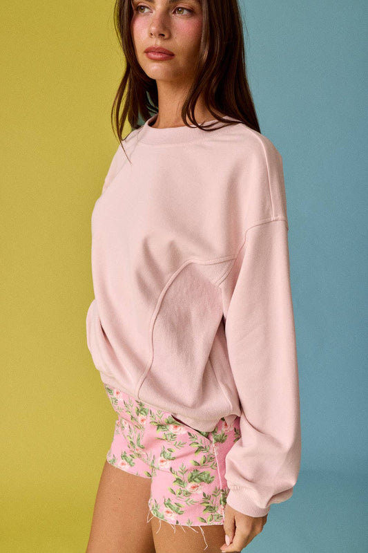 Relaxed Light Pink Crewneck