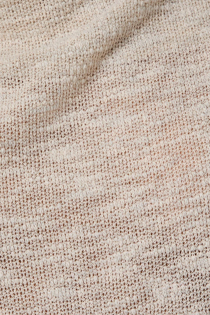 Oatmeal Cowl Neck Short Sleeve Top