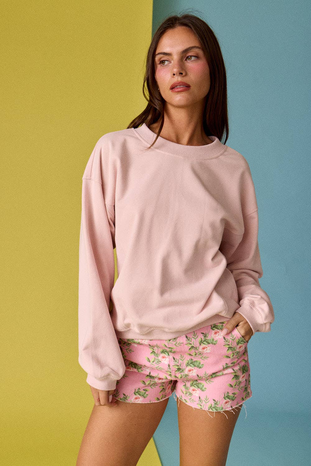 Relaxed Light Pink Crewneck
