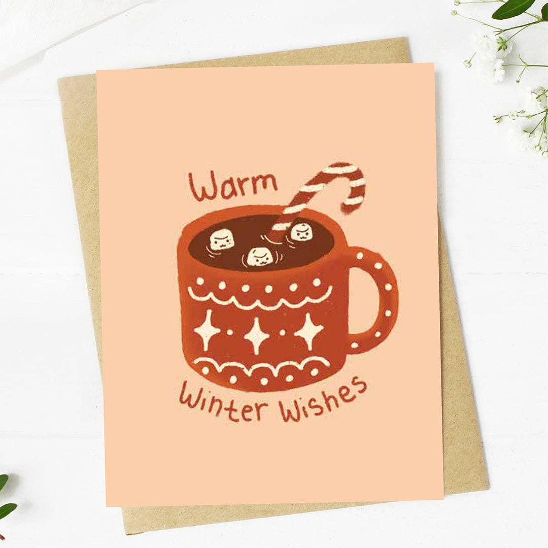 "Warm winter wishes" Christmas Mug Card