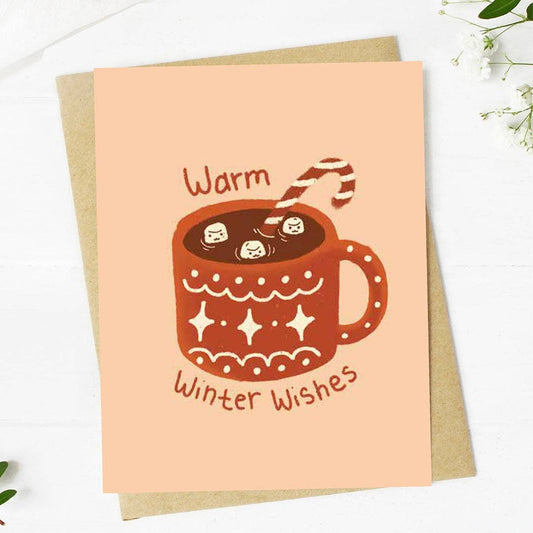 "Warm winter wishes" Christmas Mug Card