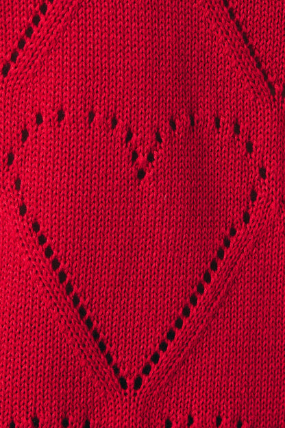 Boat Neck Long Sleeve Red Sweater