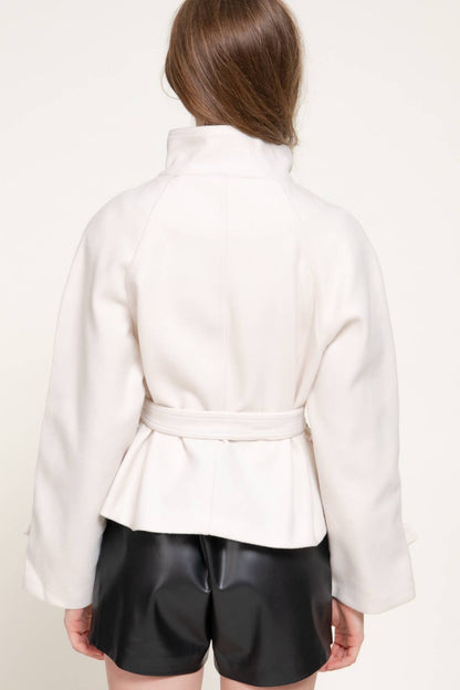 High Neck Double Breasted Jacket