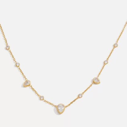 Teardrop Station Necklace