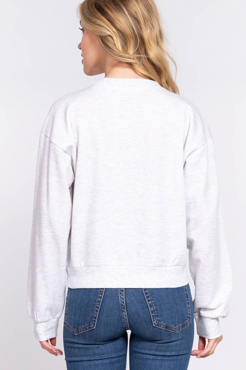 Grey Crop Sweatshirt
