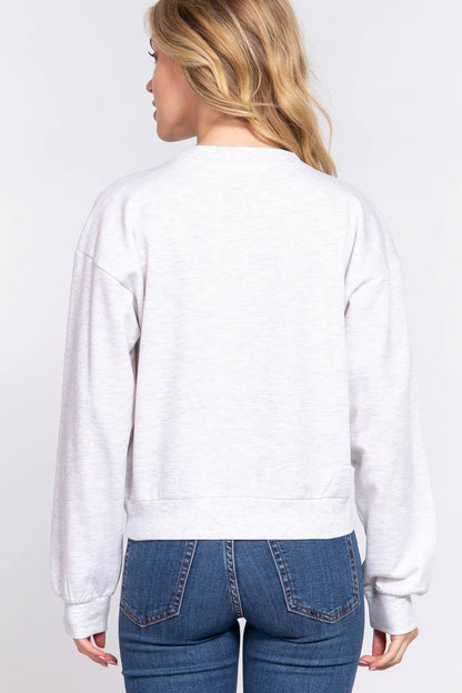 Grey Crop Sweatshirt