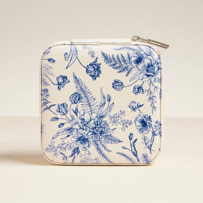 Blue Flower Pattern Jewelry Box