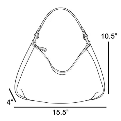 Vegan Suede Knotted Handle Hobo Shoulder Bag In Espresso
