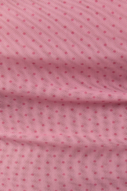 Pink Scarf Detail Asymmetrical Top